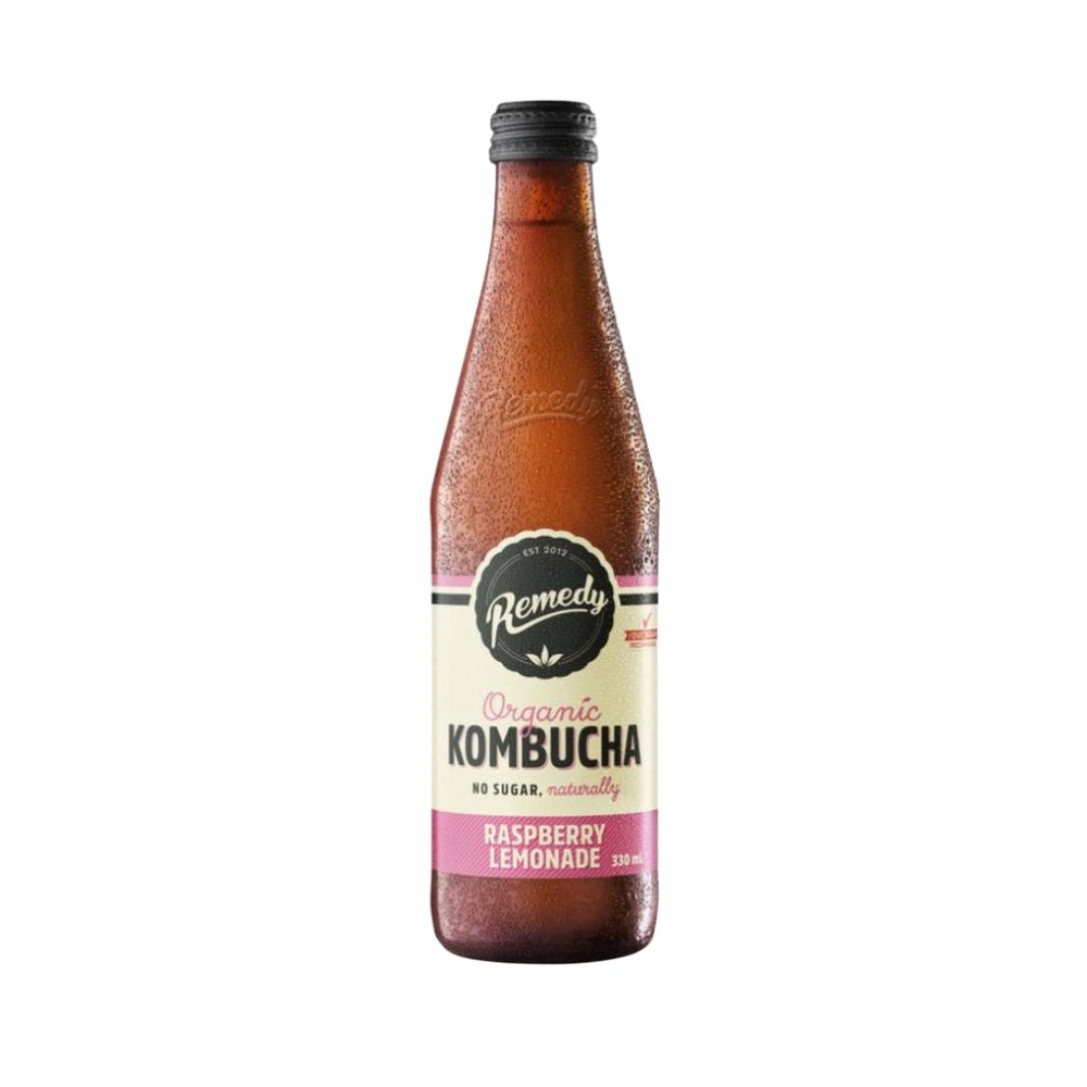 Remedy Kombucha Raspberry Lemonade Drink 330ml - The Box Bunch